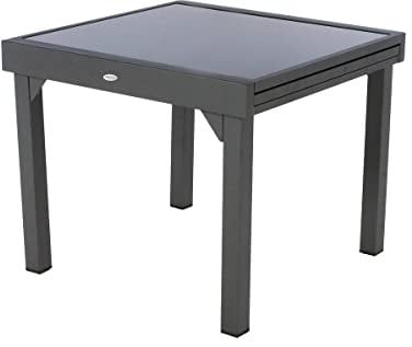 Hespéride - Ausziehbarer Gartentisch Piazza in Anthrazit- und Graphitgrau - 8 Plätze - Graphit