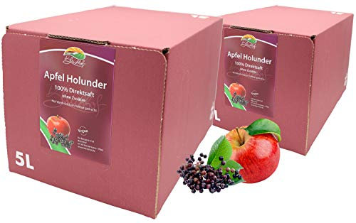 BLEICHHOF® Apfel-Holunder - Direktsaft, vergan, Bag-in-Box (2x5l)