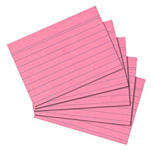 500 Herlitz Karteikarten DIN A8 / liniert / Farbe: rosa