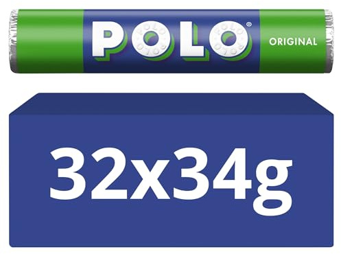 Polo Original Mints Tubes, 32 x 34 g | The mint with the hole - crunchy mints; perfect for sharing; a delicious treat to enjoy any time
