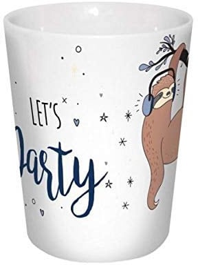 Gedalabels Tasse Faultier Bonaparte Party | Becher | Porzellanbecher | Kaffeebecher | Mehrfarbig | Tee | Faultier | Kaffee | Porzellan | GEDA | Frühstück | 300 ml