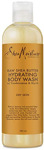 Shea Moisture Raw Shea Butter Hydrating Body Wash, with Frankincense and Myrrh, for Dry Skin 384 ml