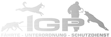 siviwonder Auto Aufkleber IGP Belgian Malinois Autoaufkleber K9 Hundeanhänger ehemals IPO Hundesport Hundemotiv Silber