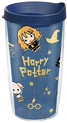 Tervis Harry Potter Charm Icons Made in USA Double Walled Insulated Tumbler Travel Cup Keeps Drinks Cold & Hot, 16oz, Classic