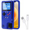 DIKKAR Coque de Jeu pour iPhone, Coque de Protection rétro avec Alimentation Propre, 36 Petits Jeux, écran Couleur, Coque de Jeux vidéo pour iPhone 12/12 Pro (Bleu)