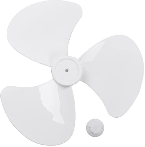 TiaoBug Universal Lüfterflügel Ventilator Rotorblatt Ersatzteile Flügelrad Kunststoff Lüfterflügel Ersatzteile für Tischventilator Ø 12 Zoll 16 Zoll Weiß C Passend für 16 Zoll