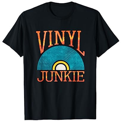 Lustiges Vinyl Junkie Geschenk für Musik-Schallplattenliebhaber Männer Frauen T-Shirt