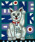 Jacqueline Ditt - Maneki Neko - Lucky Cat (Glückskatze) - universal arts Galerie Studio - Grafik Druck Kunstdruck nach Gemälde
