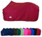 RL24 - Abschwitzdecke Basicline – Pferdedecke mit Schweifkordel, Widerristpolster & Metallverschluss – atmungsaktive Fleecedecke – Pferde Zubehör – Transportdecke in Weinrot – 65cm