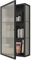 Hängeschränke Wandschrank Wandschrank Wohnzimmer Wandschrank Schlafzimmer Wandschrank Eintüriger Glasschrank Küche Badezimmer Schrank (Color : Black, S : 60 * 50 * 15cm)