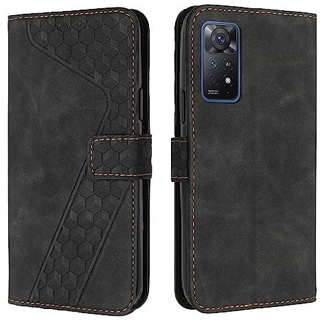 YIRRANZD Coque pour Xiaomi Redmi Note 11 Pro 4G/5G, Étui Housse Protection en Cuir PU [Pochette de Portefeuille] [Magnétique], Antichoc Etui à Rabat pour Redmi Note 11 Pro 4G/5G (Noir)