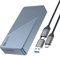 NVMe Gehäuse kompatibel mit Thunderbolt 3/4 USB 4/3.2/3.1/3.0 Typ C, SANZANG 40Gbit/s M.2 SSD Gehäuse für 2280 M-Key (B+M Key) NVMe SSD, bis zu 2700 MB/s, Grau