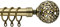 Gardinenstangen Metall Kugel Endstücke Ausziehbar Gardinenstange 120cm bis 300cm Antik Messing Gold Verstellbare Gardinenstange 19mm Durchmesser Vorhangschienen