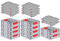 PROREGAL SuperSparSet 10x Eurobox NextGen Color mit Auflagedeckel & Schiebeschnappverschlüsse, HxBxT 12x30x40cm, 11L, Griffe rot geschlossen, Glatter Boden, Eurobehälter Transportbox Transportbehälter