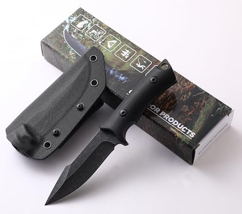 ZIMAIC Outdoor Messer Feststehend aus feinstem 440C Stahl - Jagdmesser inkl. Scheide - edles Survival Messer für die Bushcraft Ausrüstung, Jagdmesser, Schnitzmesser, Fahrtenmesser