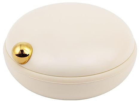 Warmhm Diffusor Föhn Aufsatz Mini-Pillenetui 4 Fächer Pillen-Organizer Reise-Pillenbox Pillenetui Halter Für Fischöl Geldbörse Tasche Weiß Pill Box Organizer