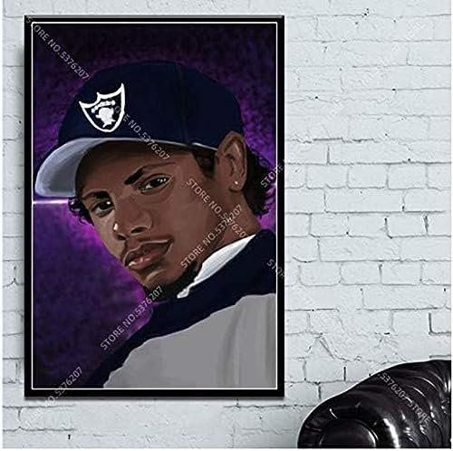 Poster Eazy-E Poster, Rap-Musikstar, Poster, Fotoporträt, Bilder, Wandkunst, Poster Und Drucke, Leinwandgemälde, Heimdekoration 50X70Cm Kein Rahmen