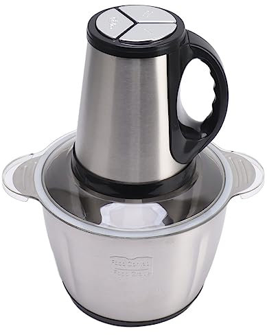 YUMILI Hachoir électrique 3L 600W - Hachoir à Viande en Acier Inoxydable Hachoir à Viande électrique pour Viande Et Légumes avec 4 Lames Tranchantes Prise UE 220V