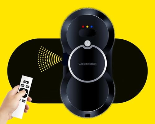 LIECTROUX HCR-10 Robot Lavavetri con Spruzzo Acqua, Super Sottile, Lavavetri Automatico, Triplo sistema di sicurezza, Robot Pulitore di vetro telecomandato