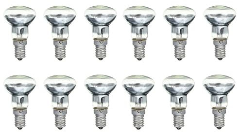 Epodmalx Lava Lampe E14 R39 30W Strahler Schraube in Glühbirne Klarer Spot Glühbirnen Lava Glühlampe 12 Stücke