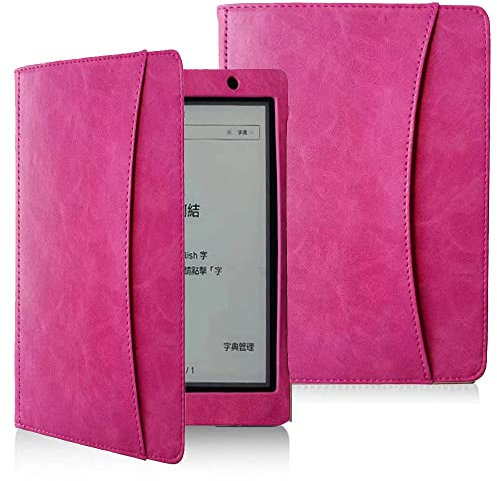 Étui pour liseuse Kobo Aura One 7,8 N709 avec fonction veille/réveil automatique pour liseuse Kobo Aura One N709 Rouge rose