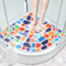 ZOKBOM Tapis de Douche d'angle Antidérapant 70x70cm | Grand Tapis de Baignoire en luffa pour Douche d'angle, Triangulaire Tapis de Bain pour Personnes âgées,Lavable en Machine