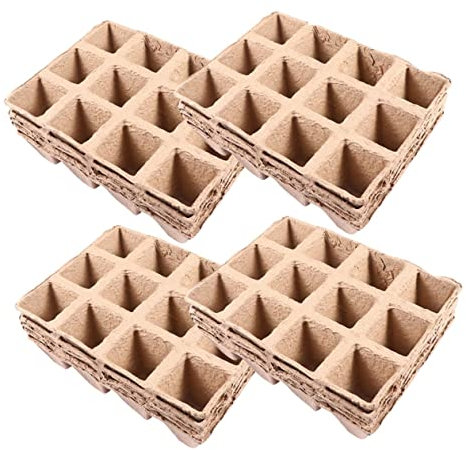 CIYODO 18pièces Pots De Culture Biodégradables à Cellules Pulpes De Papier pour De Plantes Et Fleurs Et Pratique pour Jardinage
