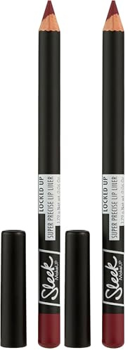 Sleek MakeUP Locked Up Super Precise Lip Liner, Long Lasting, Super Pigmented, Blinfolded (Burgundy) 1.8g (Pack of 2)