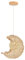 LIGKIN Pendelleuchte Rattan Hängelampe Vintage Kreative Mond Kronleuchter E27 Hängeleuchte Retro Rattan Lampenschirm Deckenleuchte für Kinderzimmer Wohnzimmer Kaffee