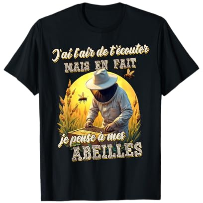 Cadeau apiculteur humoristique je pense à mes abeilles T-Shirt