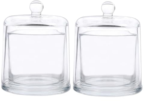 Mafagwre 2 Cilindri In Vetro Per Candele Con Cupola, Set Di Portacandele In Vetro Trasparente Per Feste E Matrimoni