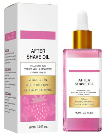 After Shave Oil, 90ml Rasier Öl Women, Strawberry Vanilla After Shave Oil, Beruhigendes Rasurbrand, for All Skin Types (1)