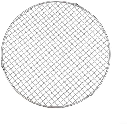 Eawfgtuw Grille de refroidissement ronde en acier inoxydable 201 pour four, cuisson, séchage, cuisson à la vapeur, plusieurs tailles de 13 à 35 cm de diamètre (35 cm)