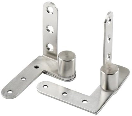 Charnière de porte battante en acier inoxydable, 2 loquets de porte pivotants robustes cachés, charnières de haut et de bas réglables for meubles