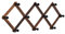Tmboryuu Expandable Wooden Coat Rack Wall Mount Hanger With Pegs For Hats And Mugs Space Saving Baseball Caps Organiser