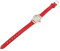 FOMIYES Reloj Retro Moderno Mirar Retro Mira para Chicas para Mirar Relojes De Cuarzo para Mujer Relojes De Moda para Mujer Señoras Reloj De Pulsera Rojo Acero Inoxidable