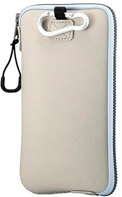 OneJoy Neopren-Handytasche, Thermo-Handytasche, für iPhone-Hülle mit Clip für 15,5 cm bis 17,5 cm (6,1 Zoll) bis 17,5 cm (6,1 Zoll) (Elfenbein)