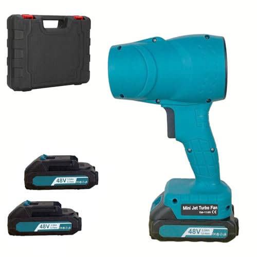 K2 STORE – Soffiatore Elettrico Portatile 48V con 2 Batterie 3000 mAh e Valigetta, Turbocompressore ad Alta Velocità (126 km/h) per Foglie e Pulizia Giardino