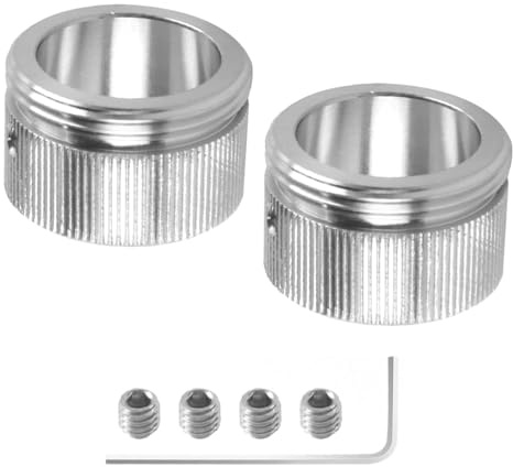 Orivin Stainless Steel Heating Valve Adapter, 2 Pcs Thermostatic Head Adapter with Stripes, Radiator Valve RA To M30 X 1.5 with Hexagon Wrench