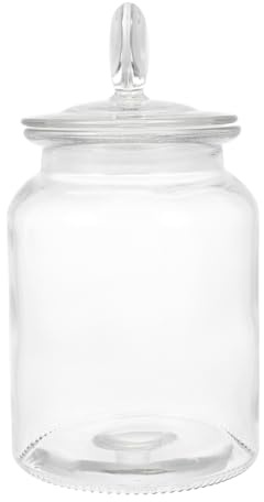 FUNNETOYU Teedose für Kräutertees und Säurebeständigem Material Bonbonhalter aus Glas 950ml mit Luftdichtem Deckel und Süßigkeitenaufbewahrung