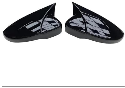 Rückspiegel Kappe Spiegelkappen für VW für Scirocco 2009 2010 2011 2012 2013 2014 2015 2016 2017 2018 Seitenspiegel Kappe(Glossy BLK)