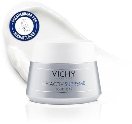 VICHY Hyaluron Anti-Falten & Straffheit Creme, Mildert sichtbare Anzeichen der Hautalterung: Adenosin und Rhamnose aktivieren die hauteigene Kollagenproduktion, Liftactiv, 50 ml