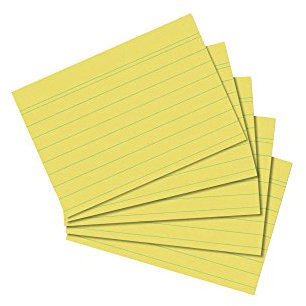 500 Herlitz Karteikarten DIN A8 / liniert / Farbe: gelb