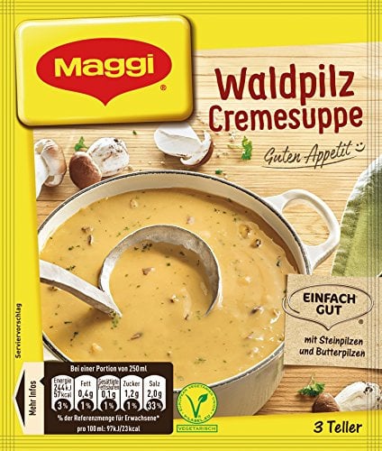 Maggi Guten Appetit, Waldpilz Cremesuppe, ergibt 3 Teller, 15er Pack (15 x 0.75 l)