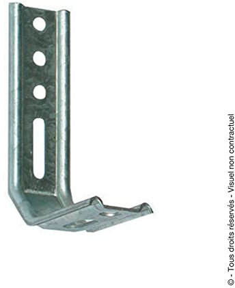 TORBEL Equerre nervurée 3 pans coupés - Boîte, L1xL2 (mm) : 70x100