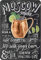 Schatzmix Blechschild Cocktail Rezepte Moscow Mules schwarz. Metallschild Wanddeko 20x30 tin Sign