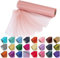 WedDecor 25m x 29cm Snow Sheer Peach Organza Roll Sash Glitter Fabric for Table Runner Sashes Wedding & Christmas Decoration, Chair Cover Bows, Party Favours, Ribbon Crafting Supplies, 1pc
