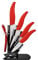 B-black® Ceppo COLTELLI in Pura Ceramica Alta QUALITA' 6 Pezzi (Rosso)