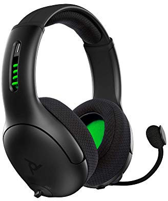 PDP Gaming LVL50 drahtlos Kopfhörer mit Mic für Xbox One, Series X|S - PC, Laptop Compatible - Noise Cancelling Microphone, Bass Boost, Lightweight, Soft Komfort Over Ear Kopfhörer - Schwarz
