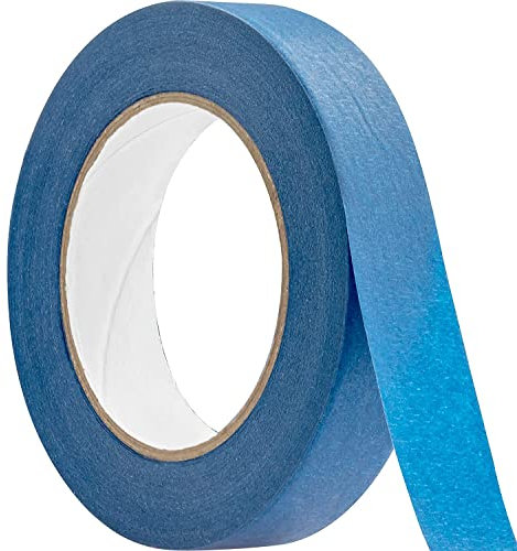 Rückstandsfreies Malerband, 2,5 cm, ca. 45 m, Blau Easy Tear, ProGrade Abnehmbares Malerkreppband, ideal für Zuhause, Büro oder gewerbliche Auftragnehmer. Saubere und tropffreie Malerei mit breiten